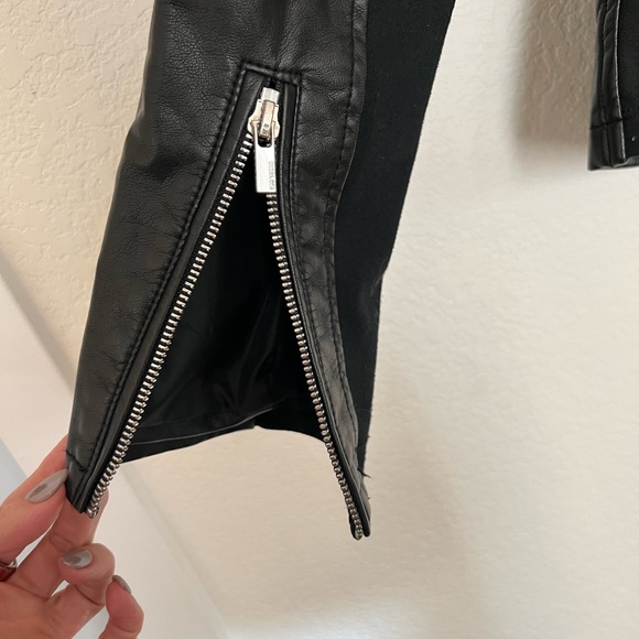 Express Sleek Black Faux Leather Jacket - Picture 9 of 12